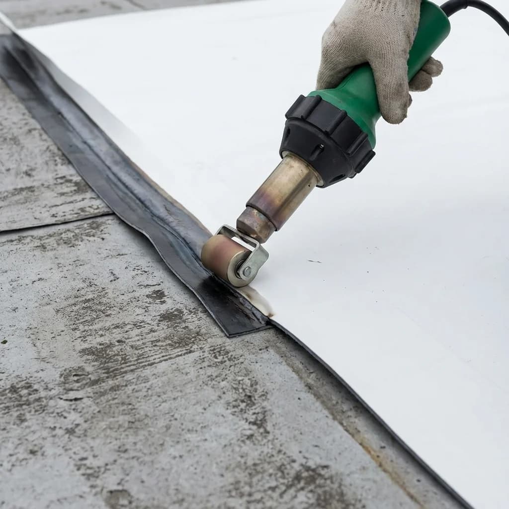 TPO membrane seam welding detail