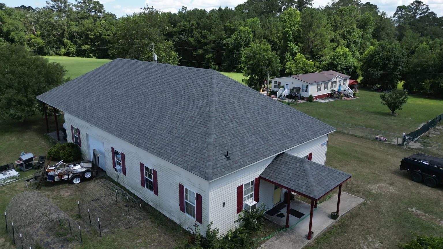Completed roof replacement on a Springfield GA home in Effingham County 31329