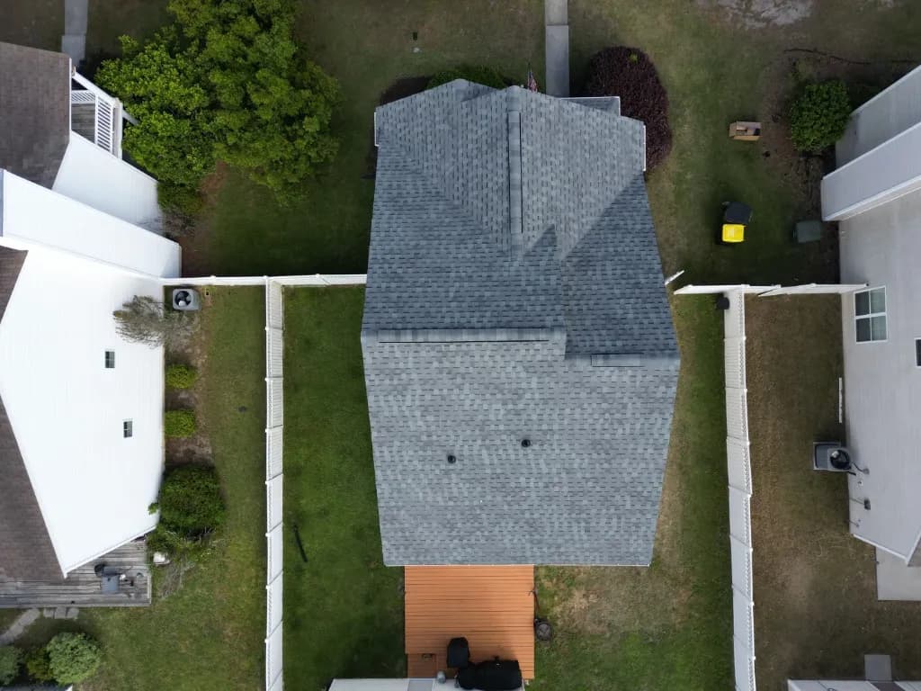 Roofing installation in progress on Savannah home