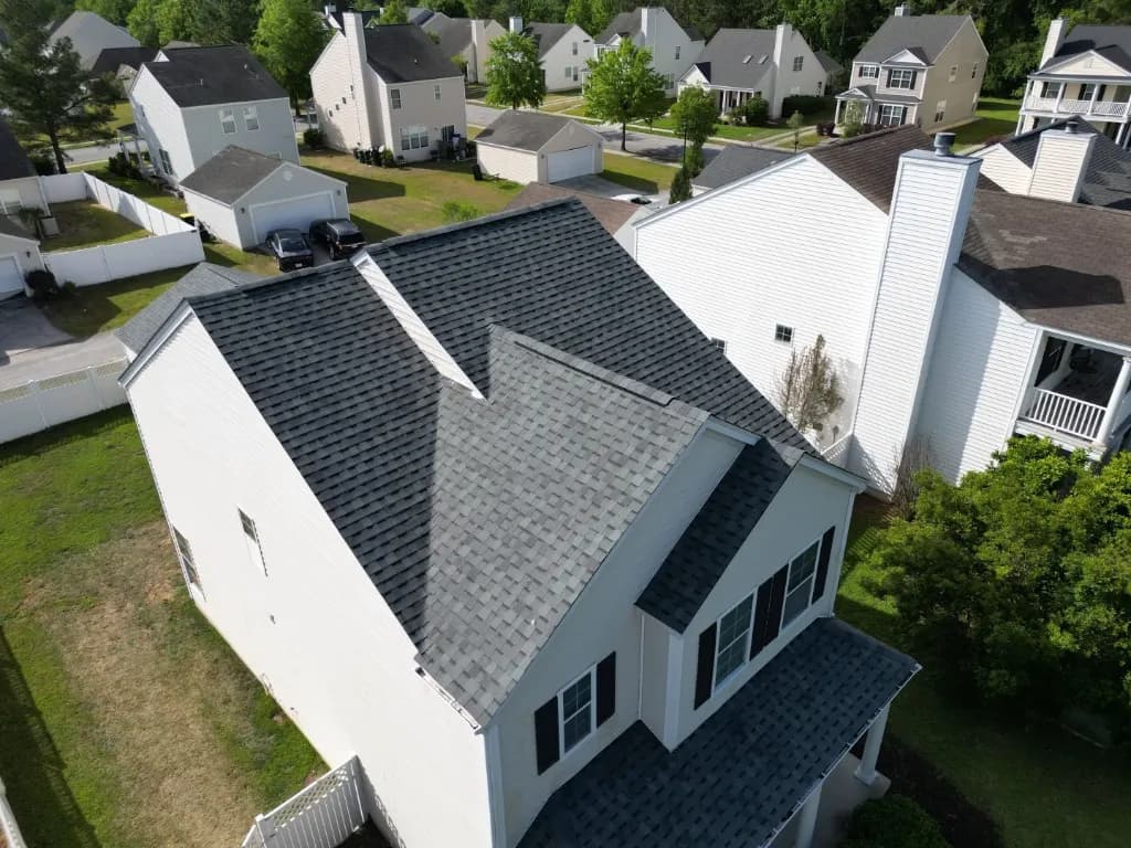 Completed roof project Savannah GA