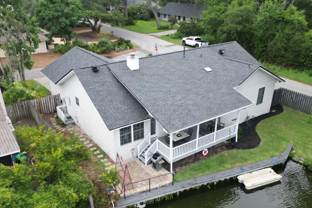 Solar-powered exhaust vent installed on a Savannah roof