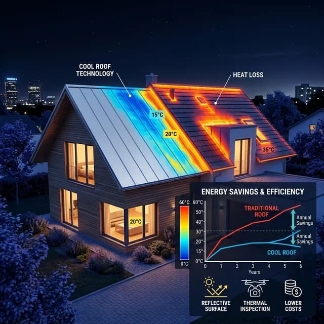 Energy-efficient roofing system on a modern coastal home