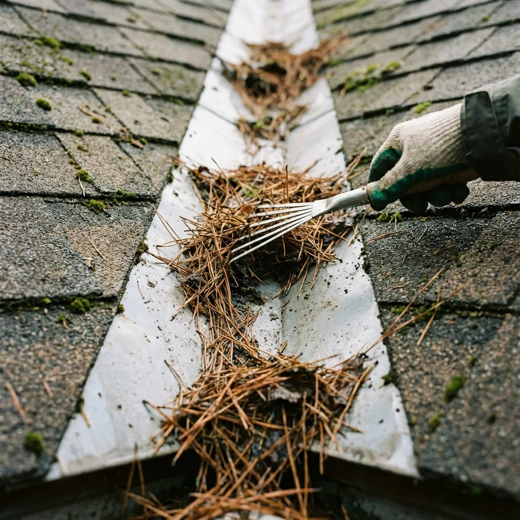 Roof valley maintenance detail